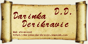 Darinka Derikravić vizit kartica